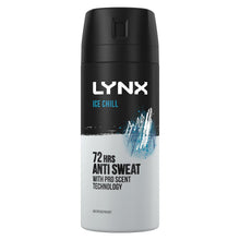 Load image into Gallery viewer, Lynx Ice Chill Anti-Perspirant Aerosol Deodorant Spray 72H Protection 150ml, 6pk