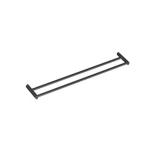 Load image into Gallery viewer, COSMIC Double Towel Rail Black 60x10x2 cm | Matte Finish | Screw Mount