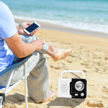 Load image into Gallery viewer, Soundz SZ412 AM/FM Bluetooth Radio with USB Port And SD Card Slot, Black/White