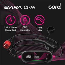 Load image into Gallery viewer, Cord EVIRA Professional 10m Portable EV Charger 11kW Fast Charging Cable UK Plug