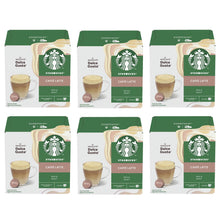 Load image into Gallery viewer, Nescafe Dolce Gusto Starbucks Coffee Pods Caps Box of 12 Caffe Latte