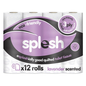 Splesh by Cusheen Quilted Lavender Fragrance 3 Ply Toilet Tissue Paper 36 Rolls
