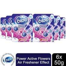 Load image into Gallery viewer, Bloo Power Active Toilet Rim Block Fresh Flowers with Anti-Limescale, 6x50g