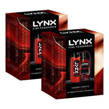 Load image into Gallery viewer, LYNX Fine Fragrance Cherry Spritz Gift Set 2 piece, Choose Your Pack Size 1,2,3 or 4