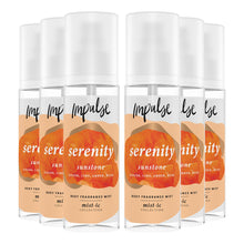 Load image into Gallery viewer, Impulse Body Fragrance Mist Serenity with Ginger &amp; Earthy Musk Scent 150ml, 6pk