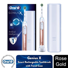 Load image into Gallery viewer, Oral-B Genius X Bluetooth Smart Rechargeable Toothbrush, Rose Gold