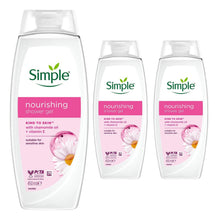 Load image into Gallery viewer, Simple Kind to Skin Nourishing Shower Cream 450ml, 3 Pk