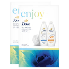 Load image into Gallery viewer, Dove Enjoy Bodywash Collection 2 Pieces Gift Set for Her with Shower Puff