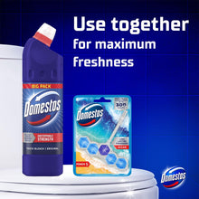 Load image into Gallery viewer, Domestos Thick Original Bleach Powerful Disinfectant Kills 99.9% Germs 1L, 12pk