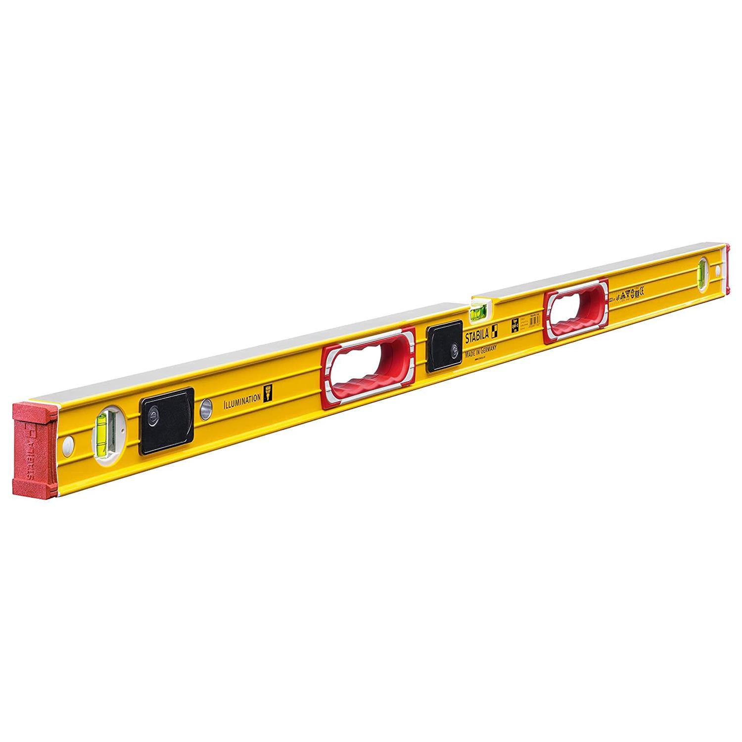 Stabila 196-2 LED Waterpas 122 Cm - Verlichte Libellen, Zeer Nauwkeurig