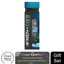 Load image into Gallery viewer, Dove Men+Care Clean Comfort Hydrating Bodywash Gift Set for Him with Ankle Socks