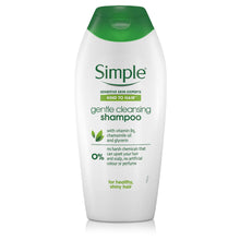 Load image into Gallery viewer, Simple Kind to Hair Gentle Care Shampoo 400ml Pro-Vitamin B5 Sensitive 6 Pack