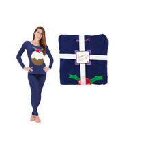 Load image into Gallery viewer, Women's Reindeer/Snowman Christmas Themed Winter Two-Piece Pyjama Set