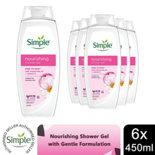 Load image into Gallery viewer, Simple Kind to Skin Nourishing Shower Cream 450ml, 6 Pk