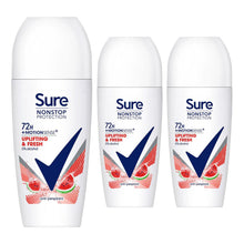 Load image into Gallery viewer, 3xSure Women Motion Sense AP Deodorant Rollon 72H Nonstop, Uplifting&amp;Fresh 50ml