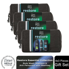 Load image into Gallery viewer, Dove Men+Care Restore Essential Collection 3Pcs Gift Set for Him with Washbag
