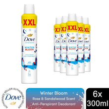 Load image into Gallery viewer, Dove Anti-Perspirant Deodorant Aerosol Limited Edition Winter Bloom 300ml, 6pk