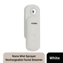 Load image into Gallery viewer, Aquarius Portable Nano Mist Sprayer White Handheld Rechargeable Facial Steamer