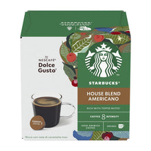 Load image into Gallery viewer, Nescafe Dolce Gusto Starbucks Coffee Pods Caps Box of 12 Americano House Blend