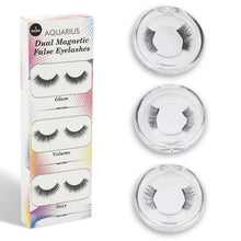 Load image into Gallery viewer, Aquarius Double Glam Volume Magnetic False Eyelash Set Sexy 3 Pairs Gift Set