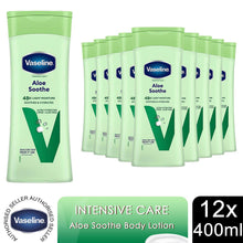 Load image into Gallery viewer, Vaseline Intensive Care Body Lotion Aloe Soothe 48H Moisture 400ml, 12 Pack