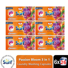 Load image into Gallery viewer, Surf 3 in 1 Laundry Washing Detergent Capsules Passion Bloom, 156 Washes