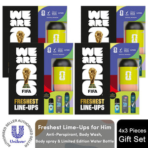 Freshest Line-Ups FIFA Gift Set for Him Body Wash, Spray & Water Bottle