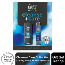 Load image into Gallery viewer, Dove Men+Care Gift Set Cleanse+Care XL Duo - Bodywash 400ml &amp; Spray 200ml