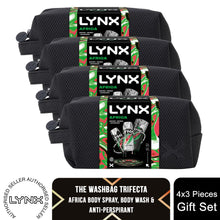 Load image into Gallery viewer, Lynx Africa Washbag Gift Set - Body Spray, Bodywash &amp; Antiperspirant Trio Kit