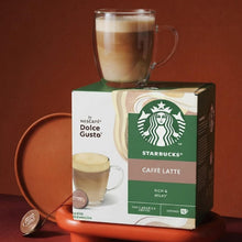 Load image into Gallery viewer, Nescafe Dolce Gusto Starbucks Coffee Pods Caps Box of 12 Caffe Latte