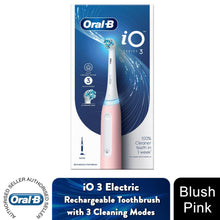 Load image into Gallery viewer, Oral-B iO Series 3 Ultimate Clean Electric Rechargeable Toothbrush, Blush Pink