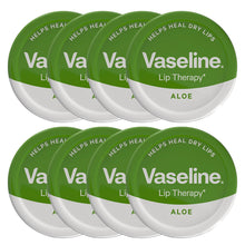 Load image into Gallery viewer, Vaseline Lip Balm Aloe Vera 20g, 8 Pack Lip Therapy Soothing Moisturising Care