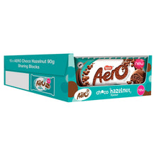 Load image into Gallery viewer, Nestle Sharing Bars, Aero Hazelnut Bubbly Milk Chocolate 15x90g (2 Pack)