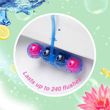 Load image into Gallery viewer, Bloo Power Active Toilet Rim Block Fresh Flowers with Anti-Limescale, 6x50g