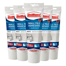 Load image into Gallery viewer, UniBond Anti Mould 2 in 1 Wall Tile Adhesive&amp;Grout for Easy Tiling 300g, 5 Pack