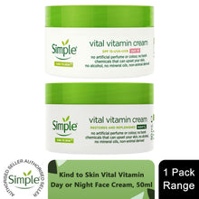 Load image into Gallery viewer, Simple Kind to Skin Face Cream - Day SPF15 or Night Cream, Hydrating, 50ml