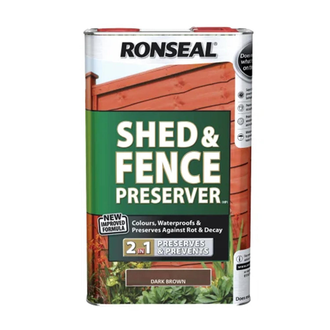 Shed & Fence Preserver Dark Brown 5 litre