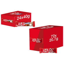 Load image into Gallery viewer, Nestle Chocolate Bar,KitKat Chocolate Bar 24x40g &amp; KitKat 2 Finger 72x20.7g