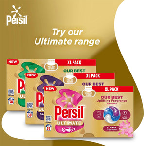 Persil XL Ultimate Washing Capsules Active Clean Stain Removal 38 Washes, 3 Pack