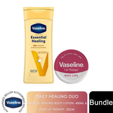 Load image into Gallery viewer, Vaseline Essential Healing Body Lotion &amp; Lip Therapy Duo 400ml + 20g