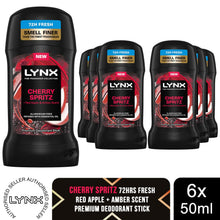 Load image into Gallery viewer, Lynx Deodorant Stick Cherry Spritz with 72Hrs Freshness 50ml, 6 Pack