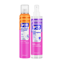 Load image into Gallery viewer, VO5 Styling Essentials Bundle-Dry Heat Protect Spray &amp; Curl Detangling Milk, 200ml Each