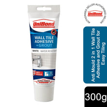 Load image into Gallery viewer, UniBond Anti Mould 2 in 1 Wall Tile Adhesive and Grout for Easy Tiling, 300 g