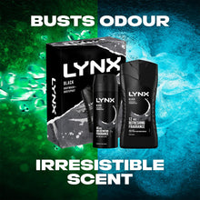 Load image into Gallery viewer, Lynx Black Body Wash 225ml &amp; Body Spray 150ml 2Pcs Gift Set for Him