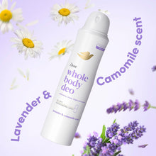 Load image into Gallery viewer, Dove Whole Body Odour Protection Deodorant Spray Lavender &amp; Camomile 150ml, 6pk