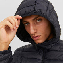Load image into Gallery viewer, Jack &amp; Jones Jwhwayne Hood Puffer Jacket Mens XL Black Insulated Outerwear