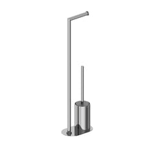 Load image into Gallery viewer, Cosmic Architect Base Toilet Roll Holder + Brush | Chrome