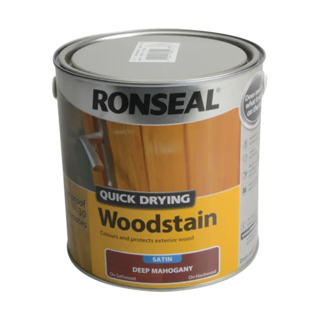 Quick Drying Woodstain Satin Deep Mahogany 2.5 litre