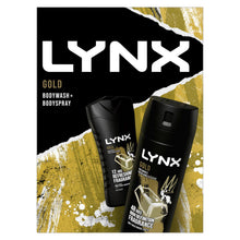 Load image into Gallery viewer, Lynx Gold Body Wash 225ml &amp; Body Spray 150ml 2Pcs Gift Set for Him