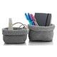 Load image into Gallery viewer, Jocca Woven Crochet Storage Baskets Set of 2 Home Organiser Grey, Cream or Green